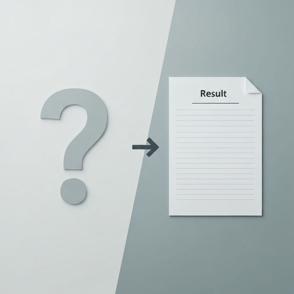 Иллюстрация различия между задачей и результатом